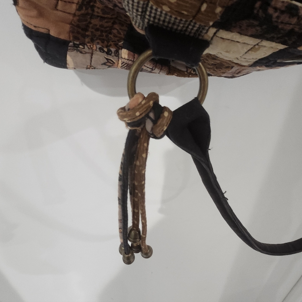 Donna Sharp Patchwork Shoulder Bag - Black, Brown… - image 7